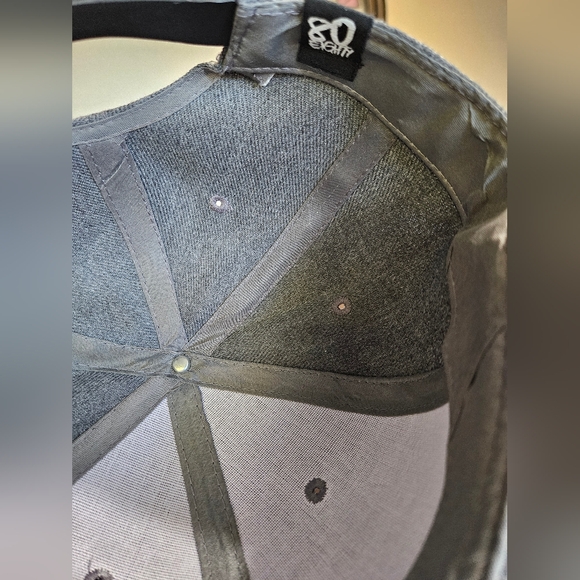 80 Eighty Gray Snapback Hat for men - Picture 8 of 10